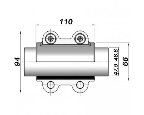 Ремонтный хомут DN40(47,9–48,8 мм) OBA AGAflex