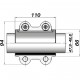 Ремонтный хомут DN40(47,9–48,8 мм) OBA AGAflex