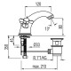 Змішувач для умивальника TRES RETRO Exclusive 5291030161 Бронза - TRES