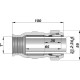 Соединение прямое зажимное с внутренней резьбой DN25(31,2-34,4 мм) х 1″ IK AGAflex