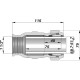 Соединение прямое зажимное с внутренней резьбой DN40(47,7-51,7 мм) х 1 1/2″ IK AGAflex