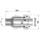 Соединение прямое зажимное с наружной резьбой DN25(31,2-34,4 мм) х 1″ AK AGAflex