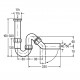 Сифон для раковини VIEGA 1 1/2″х40 без патр. 45° пластик білий трубний б/г 102821 - VIEGA