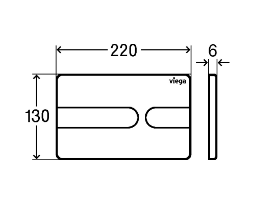 Панель змиву Prevista для бачків Visign for Style 23, хром, Viega 773052 - VIEGA