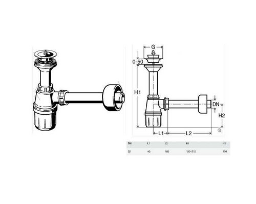 Сифон для раковини VIEGA 1 1/4 x 1 1/4″ пластик білий бутил. з/г 573966 (103927) - VIEGA