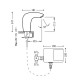 Змішувач сенсорний для умивальника TRES TRONIC 19290603 Hot/Cold з трансформатором 230V/6V