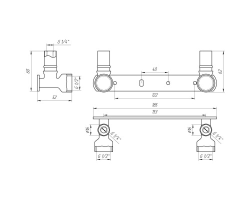 Монтажна планка прес APE ITALY AP 492 1/2″х16 - APE