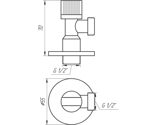 Кран кульовий кутовий SOLOMON 1/2″х1/2″ A7032 (2 шт.) - Solomon