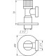 Кран шаровый угловой SOLOMON 1/2″х3/4″ A7032