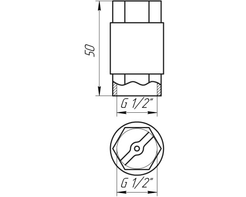 Клапан обратного хода воды Q PROFESSIONAL 1/2″ QP100