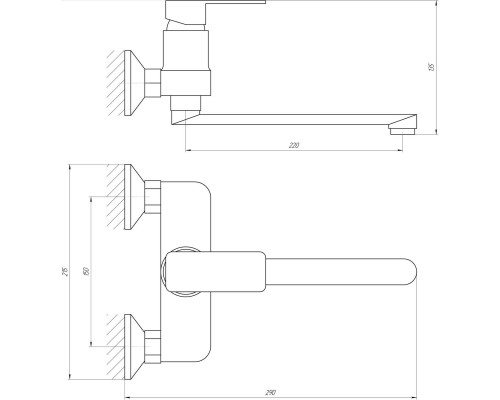 Змішувач для кухні Globus Lux Milano GLM-0104 - Globus Lux