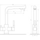 Змішувач для кухні під осмос Globus Lux LAZER GLLR-0888-FRANKE - Globus Lux