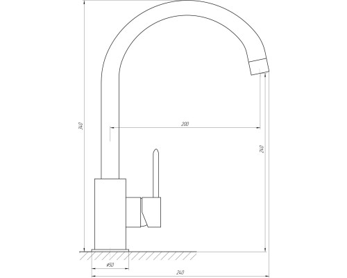 Смеситель для кухни TOPAZ BARTS TB 07403-H36