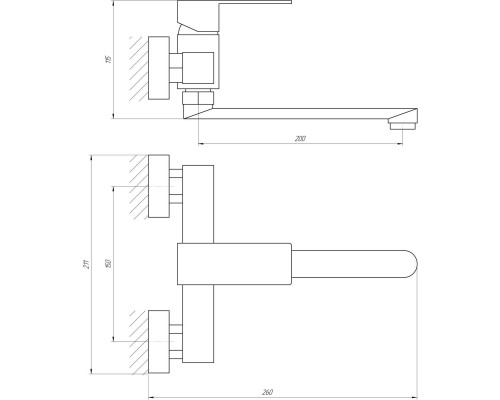 Змішувач для кухні Globus Lux SICILIA SBQ-104 - Globus Lux