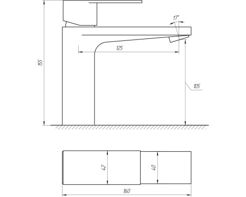 Смеситель для умывальника Globus Lux SHS-101M