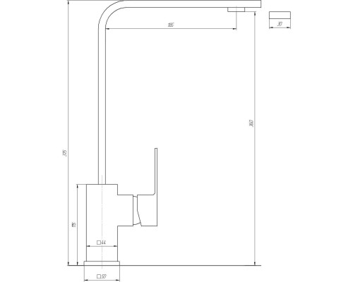 Смеситель для кухни Globus Lux SHK-203S-M