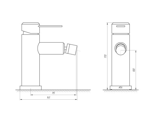 Смеситель для биде Globus Lux WIEN SBT2-106