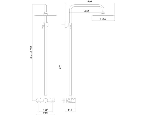 Душова система Globus Lux ALPEN S-SH-105 - Globus Lux