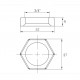 Контргайка латунна 3/4″ВР штампована А1202А VA - VA