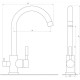 Смеситель для кухни под осмос Globus Lux LAZER GLLR-0333-3-TITANIUM