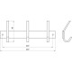 Планка з гачками Globus Lux SQ 9435-3 SUS304 - Globus Lux