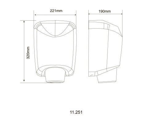 Сушарка для рук HOTEC 11.251 ABS White - HOTEC