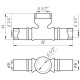 Трійник із внутрішньою різьбою прес APE ITALY AP 132 16х1/2″х16 - APE