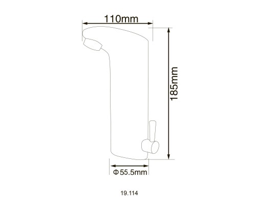 Змішувач сенсорний для умивальника HOTEC 19.114-DC/AC (220V/6V) з трансформатором,латунний Hot/Cold - HOTEC