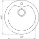 Гранитная мойка Globus Lux ORTA черный металiк 485мм-А0001