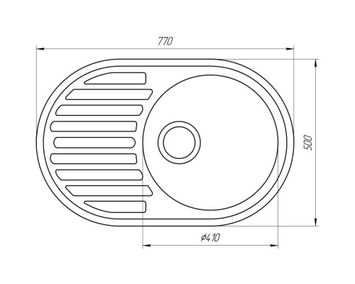 Гранітна мийка Globus Lux OHARA піщаний 770х500мм-А0004 - Globus Lux