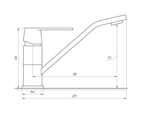 Смеситель для кухни Globus Lux Laguna GLA-0203Q-BB