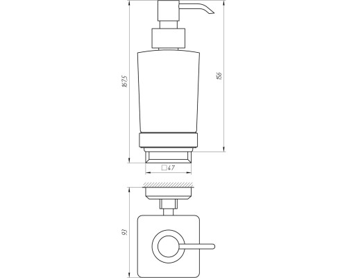 Дозатор рідкого мила TOPAZ TКВ 9933A - TOPAZ