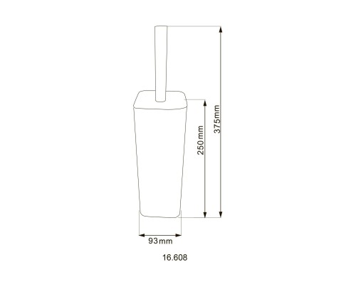 Ерш напольный HOTEC 16.608 Stainless Steel