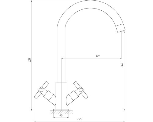 Смеситель для кухни Globus Lux DUKAT SD4-203