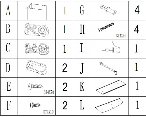 Шторка для ванної ENZA 120TC (120T) BRAVO (1уп.) - BRAVO