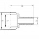 Штуцер никелированный 1/2″НР х 16мм штампованный А2034А(нк) VA