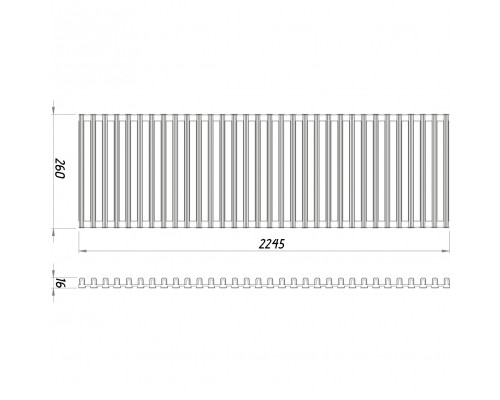 Решетка Алюминий 2250.265.16