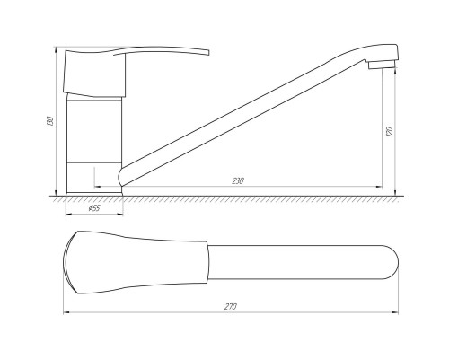 Змішувач для кухні Globus Lux SEVA GLSV-0103 - Globus Lux