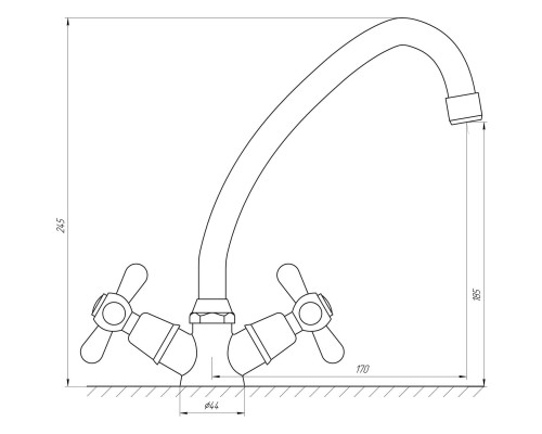 Смеситель для кухни Globus Lux GB-SHARM-0104-00