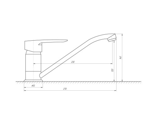 Змішувач для кухні CRISTAL SEVA GSV-0203M - CRISTAL