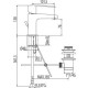 Змішувач для умивальника TRES FLAT-TRES 20410301- висота H-138 мм - TRES