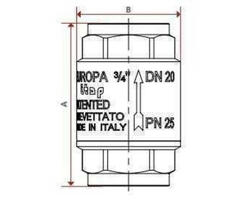 Клапан зворотнього ходу води ITAP 3/4″ EUROPA 100 - ITAP