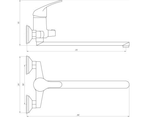 Смеситель для ванны Globus Lux Solly GLSO-208