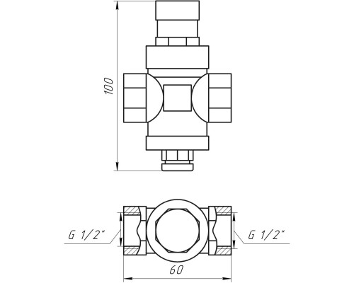 Редуктор под манометр ITAP 1/2″ 361