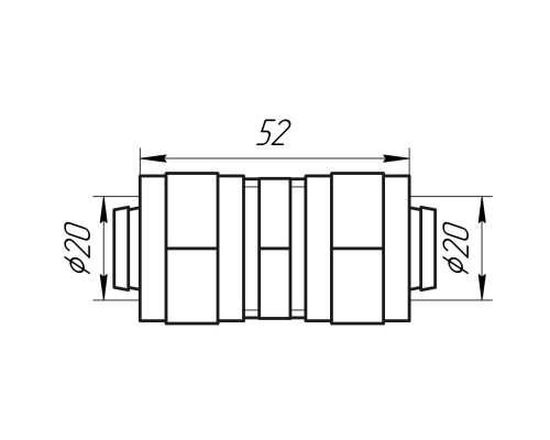 Муфта промежуточная APE ITALY 703 L 20x20