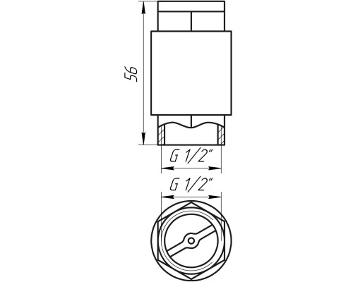 Клапан зворотного ходу води SELBA 1/2″ SL1541 - SELBA