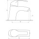 Змішувач для умивальника DOMINO ACCENT DAC-101 - DOMINO