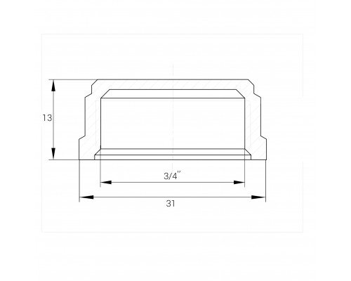 Заглушка латунна 3/4″ВР штампована А1002А VA - VA