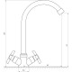 Змішувач для кухні DOMINO DK-H1-2N-Chrom - DOMINO