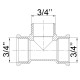 Трійник латунний 3/4″ВР х 3/4″ЗР х 3/4″ВР ливарний 663Б - !NoName